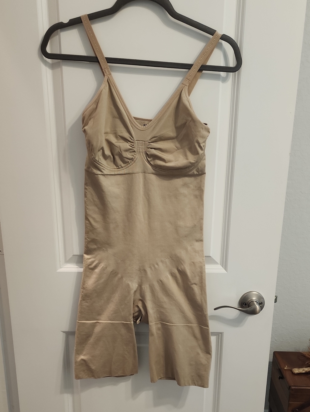 SPANX Nude Tummy-Control Shaping Bodysuit Romper XL